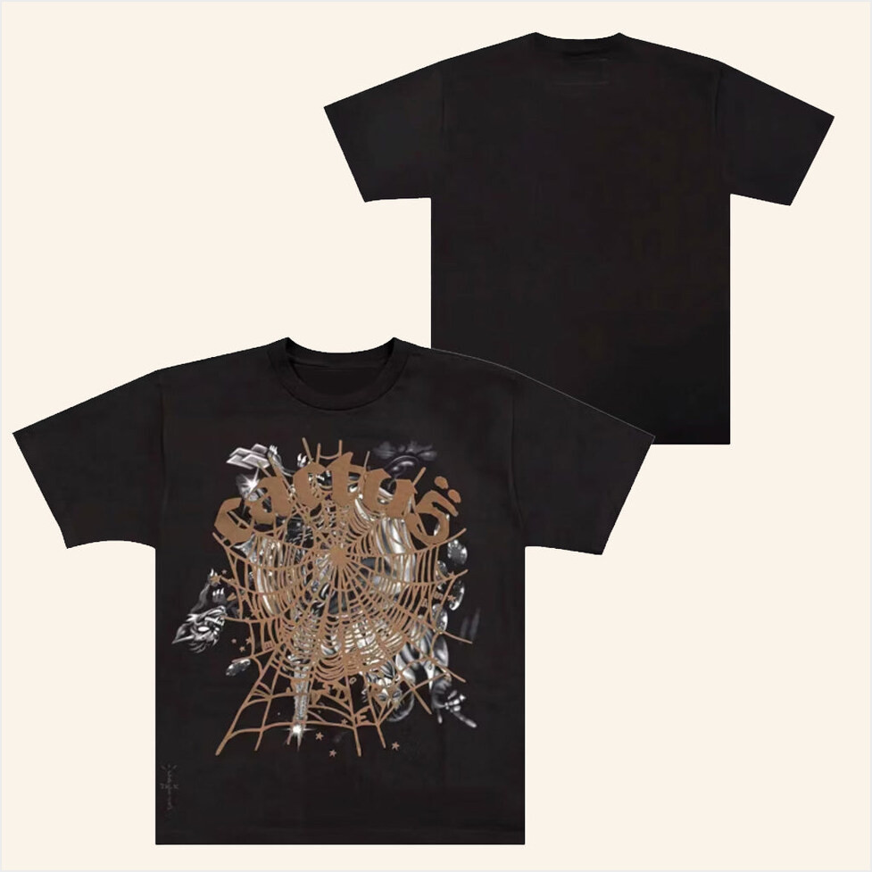 Sp5der x Travis Scott Cactus Jack Airbrush T-Shirt Cactus Jack Merch Fans Clothing Gifts-1