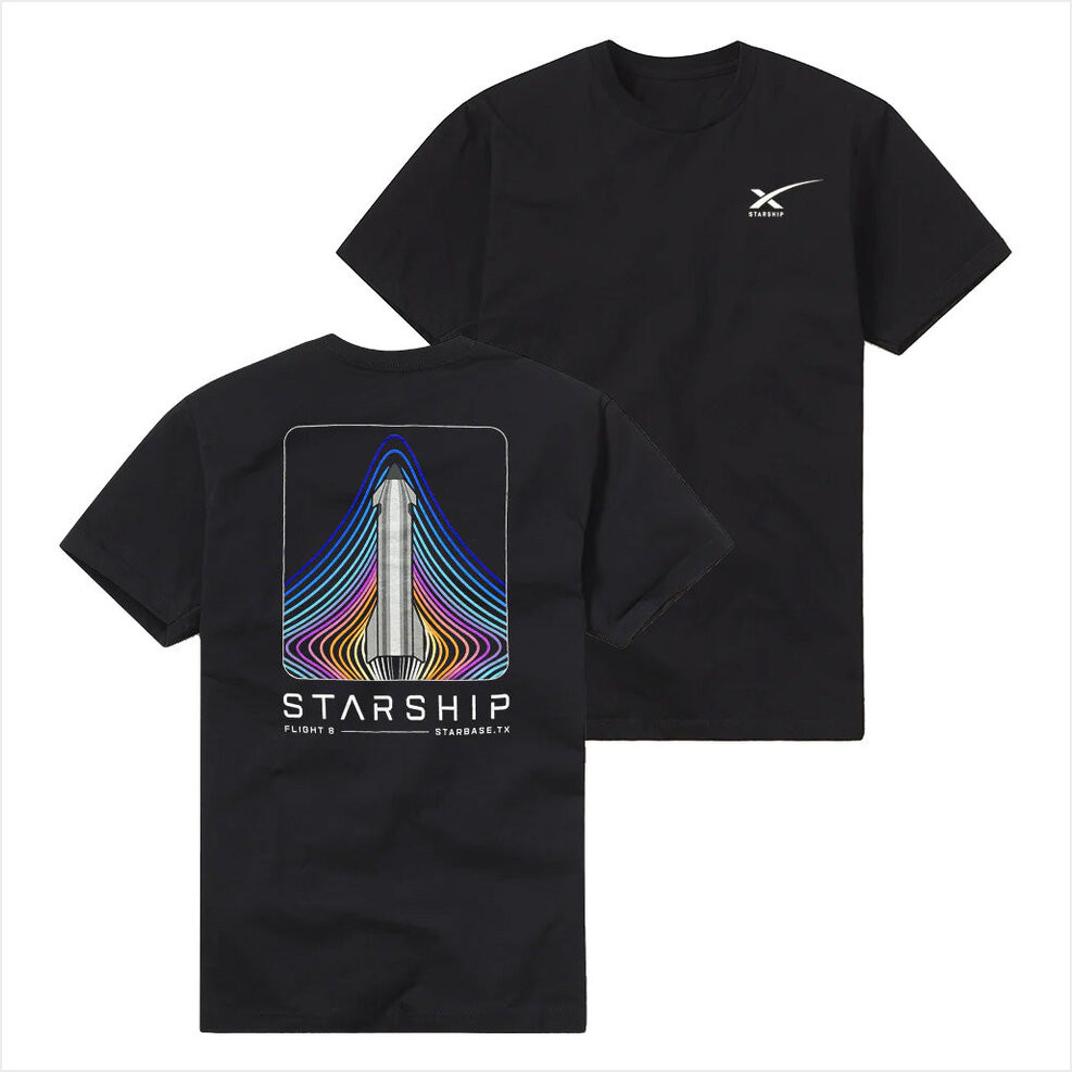 SpaceX Merch Starship Flight 8 T-Shirt Presents For Dad Birthday Gifts For Best Friend-1