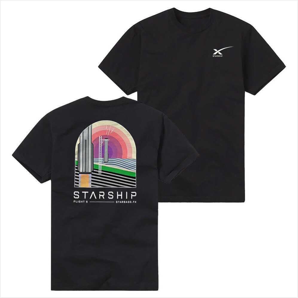 SpaceX Merch Starship Flight 9 T-Shirt Presents For Friends Birthday Gifts For Best Friend-1