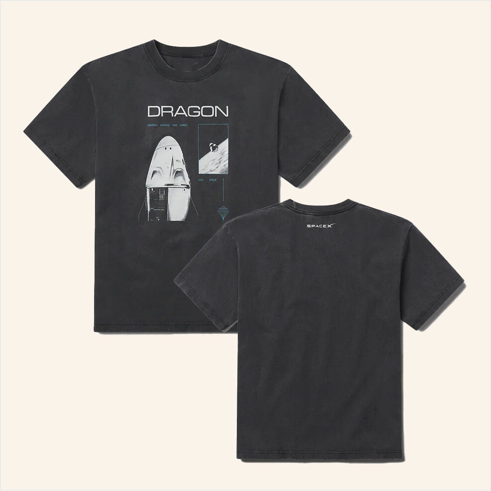 Spacex Merch Spacex Dragon Vintage T-Shirt Presents For Boyfriend Gifts For Best Friend-1