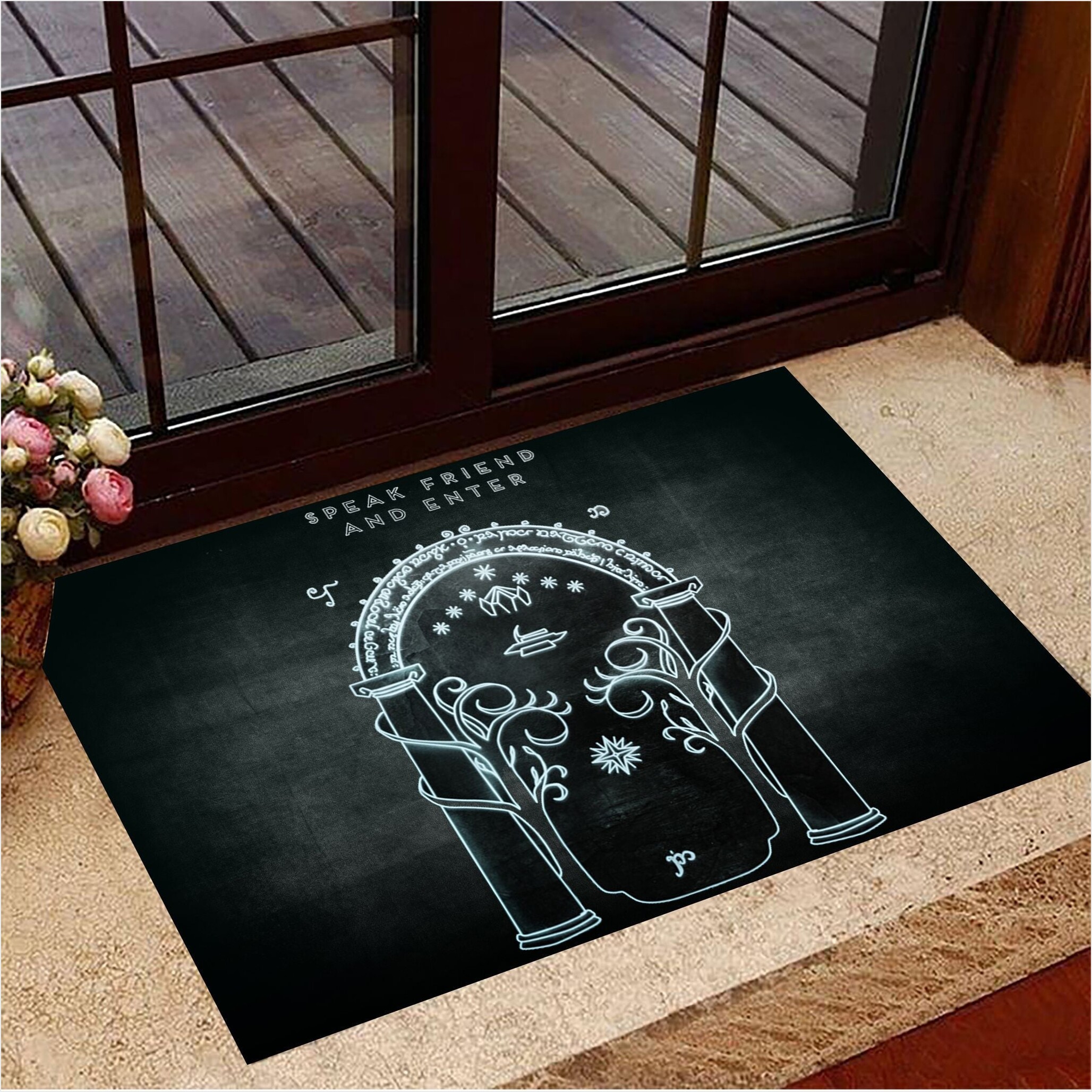 Speak Friend And Enter Doormat Christmas Door Decorations Housewarming Gifts Gifts For Besties-1