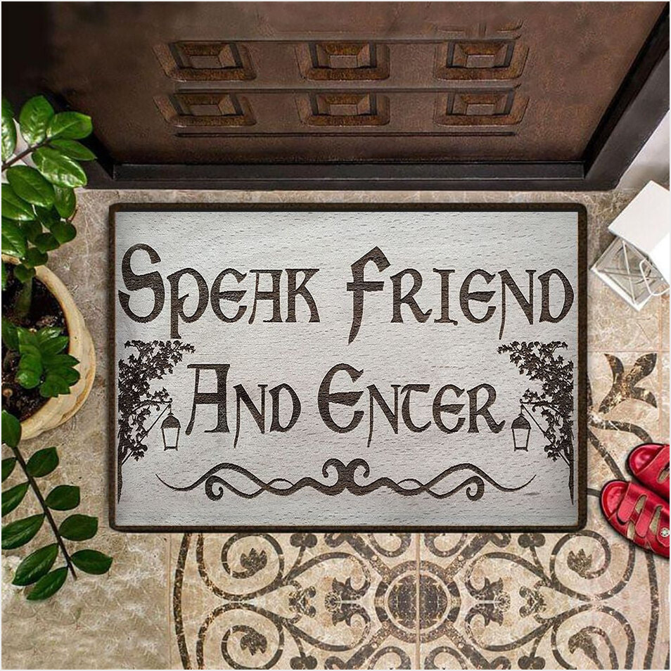 Speak To Friend And Enter Doormat Funny Outdoor Mat Entrance Door Mat Entry Mat For Sale-1