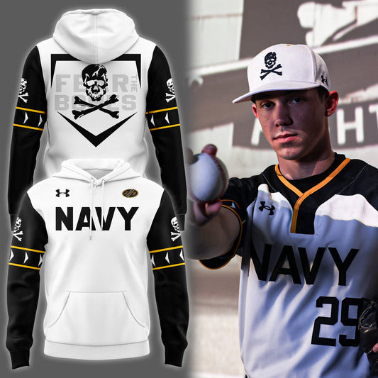 Special 2025 Jolly Rogers Navy Midshipmen Baseball Hoodie Presents For Football Lovers-1