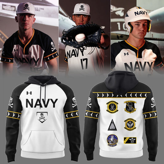 Special 2025 Jolly Rogers Navy Midshipmen Baseball Hoodie Unique Gifts For Football Fans-1