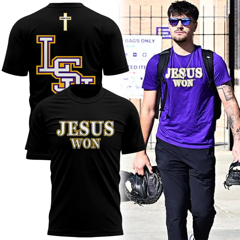 Special Edition Tigers JESUS WON Black TShirt Unisex Tshirt Gift For Fans-1