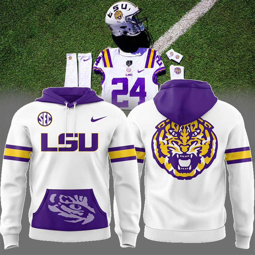 Special LSU Tigers White Hoodie Gift For Tigers Fans-1