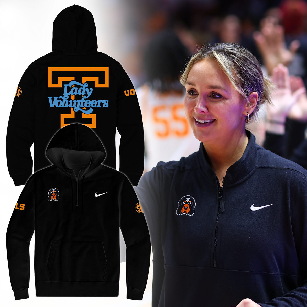 Special New Coach Kim Caldwell Lady Vols Half Zip Hoodie Best Gifts For Basketball Lovers-1 Special New Coach Kim Caldwell Lady Vols Half Zip Hoodie Best Gifts For Basketball Lovers-1