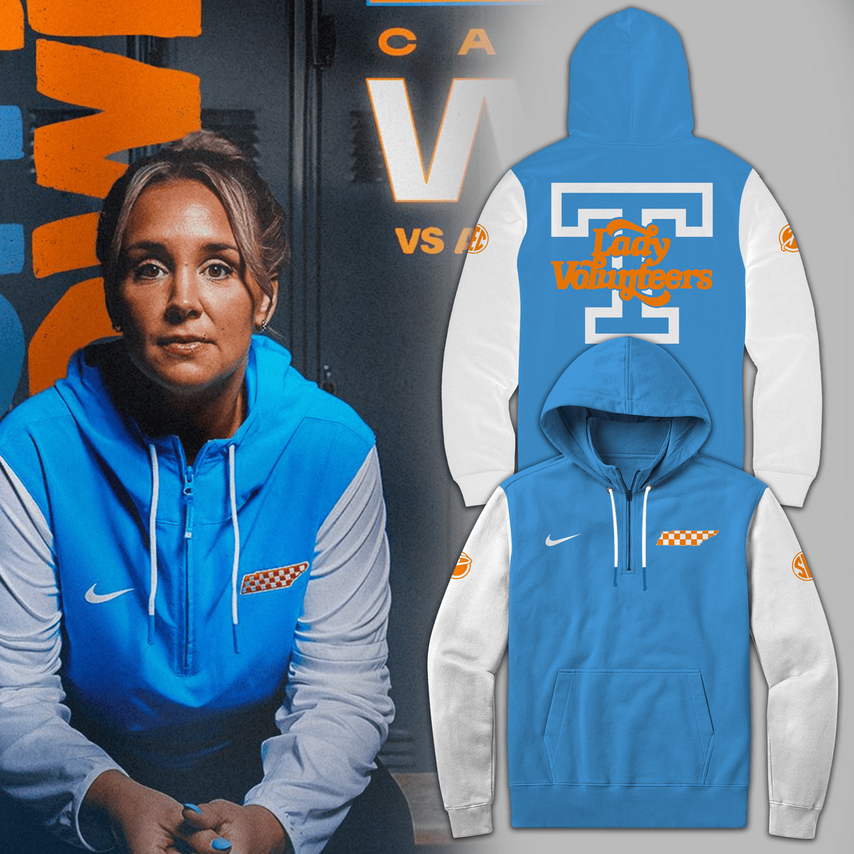 Special New Coach Kim Caldwell Lady Vols Half Zip Hoodie Gift Ideas For Basketball Lovers-1 Special New Coach Kim Caldwell Lady Vols Half Zip Hoodie Gift Ideas For Basketball Lovers-1