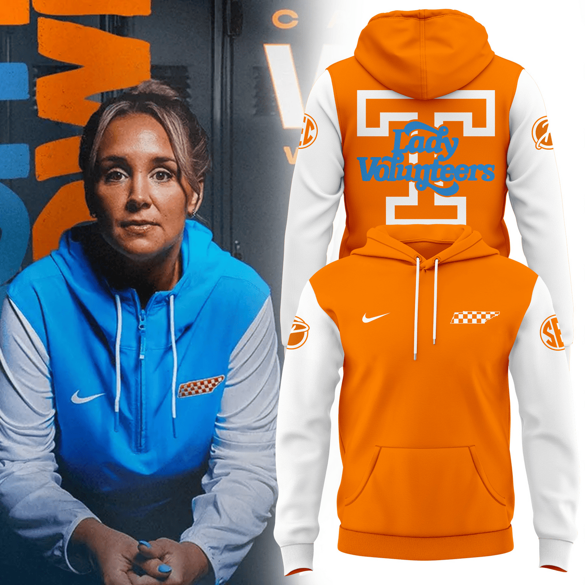 Special New Coach Kim Caldwell Lady Vols Orange Hoodie Gift Ideas For Basketball Lovers-1