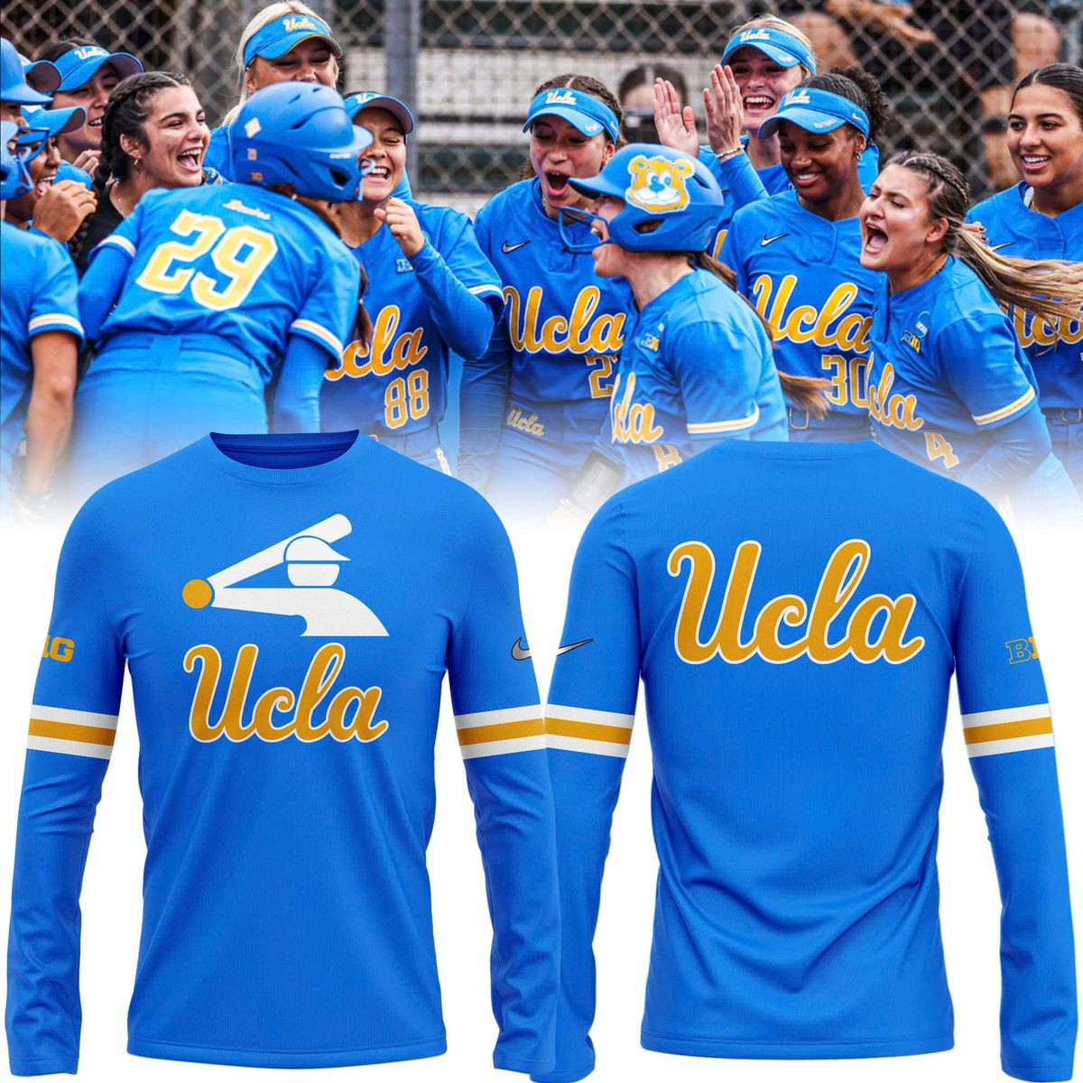 Special New Ucla Softball Stickman Long Sleeve Shirt Gifts For Softball Fan-1