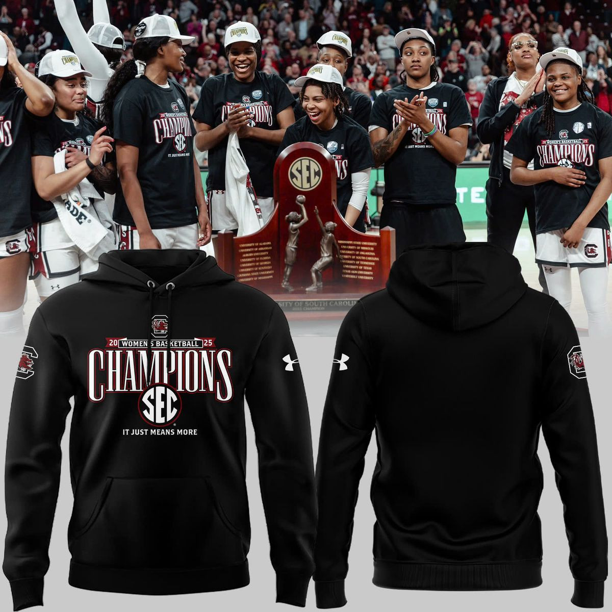 Special Sec Regular Season Champions Womens Basketball Hoodie 2-1