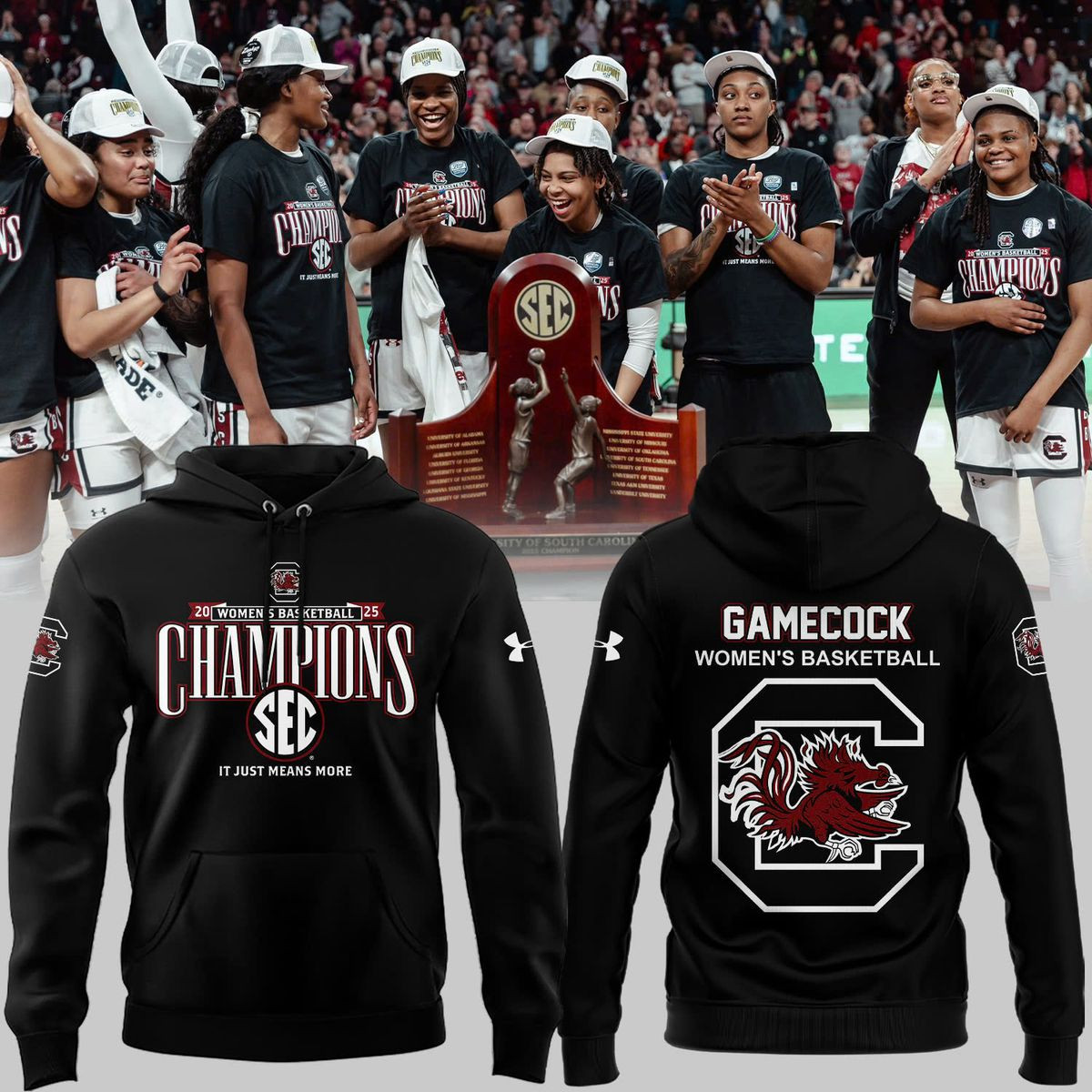 Special Sec Regular Season Champions Womens Basketball Hoodie-1