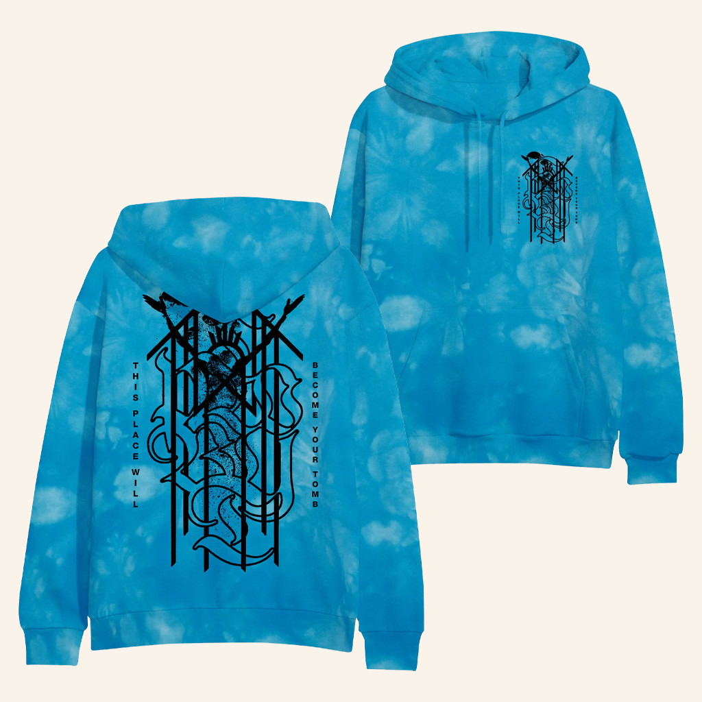 Spinefarm Merch Sleep Token This Place Will Become Your Tomb Aqua Tie Dye Hoodie Gifts-1