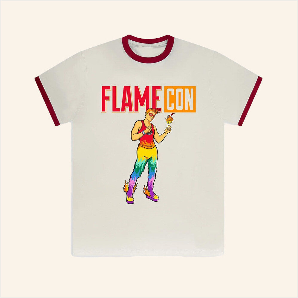 Spirit Jersey Merch Flame Con Everyday Ringer T-Shirt Gifts For Besties Birthday Gifts For Him-1