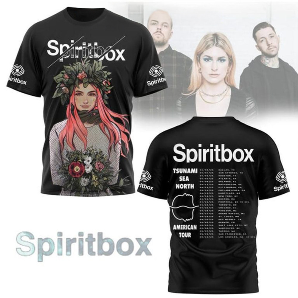 Spiritbox Tsunami Sea North American Tour 2025 The Schedule Of Greatness T-Shirt Fans Gifts-1