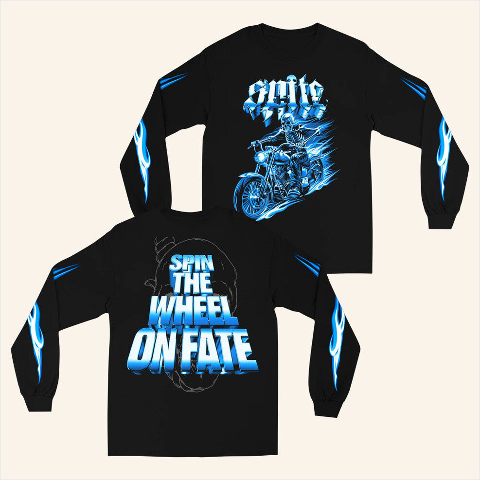 Spite Merch Spin The Wheel Long Sleeve T-Shirt Birthday Gifts For Him Gifts For Besties-1