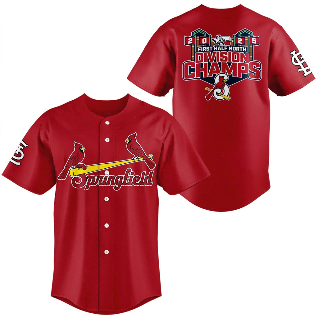 Springfield Cardinals First Half North Division Champions 2025 Baseball Jersey Cardinals Merch-1