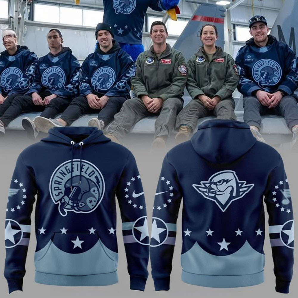 Springfield Thunderbirds Military Appreciation Hoodie Best Father's Day Gifts For First Time Dad-1