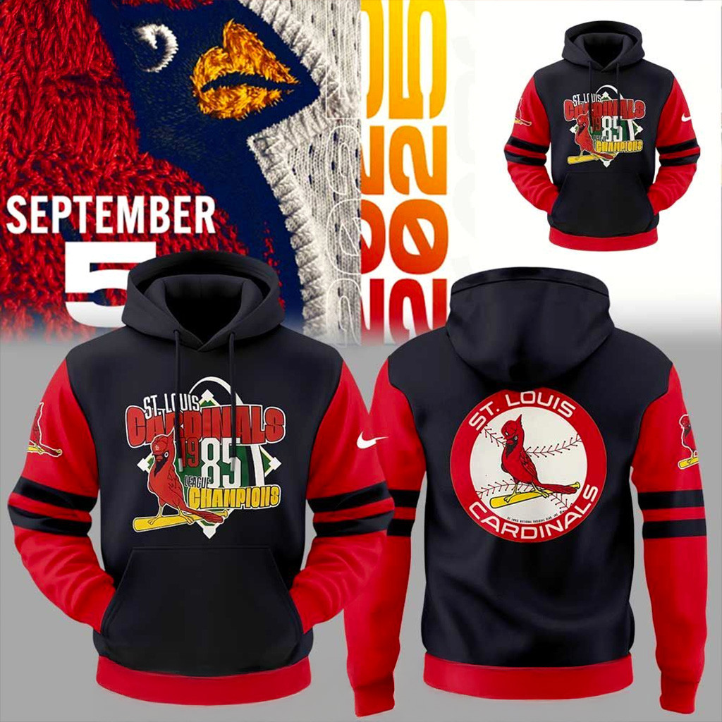 St Louis Cardinals 1985 League Champions Hoodie St Louis Cardinals Merch Gifts For Brother-1