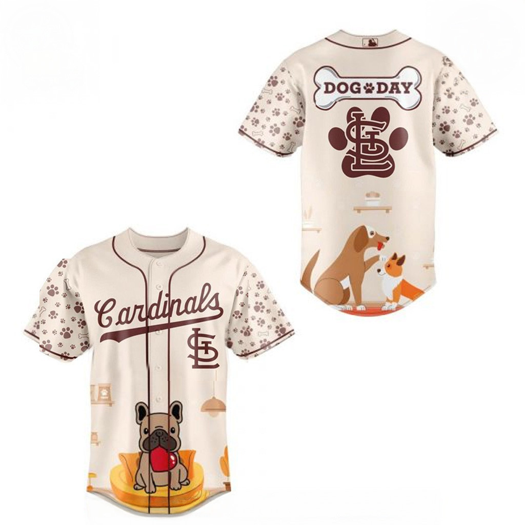 St Louis Cardinals MLB x International Dog Day Jersey 2025 St Louis Cardinals Merch For Fans-1
