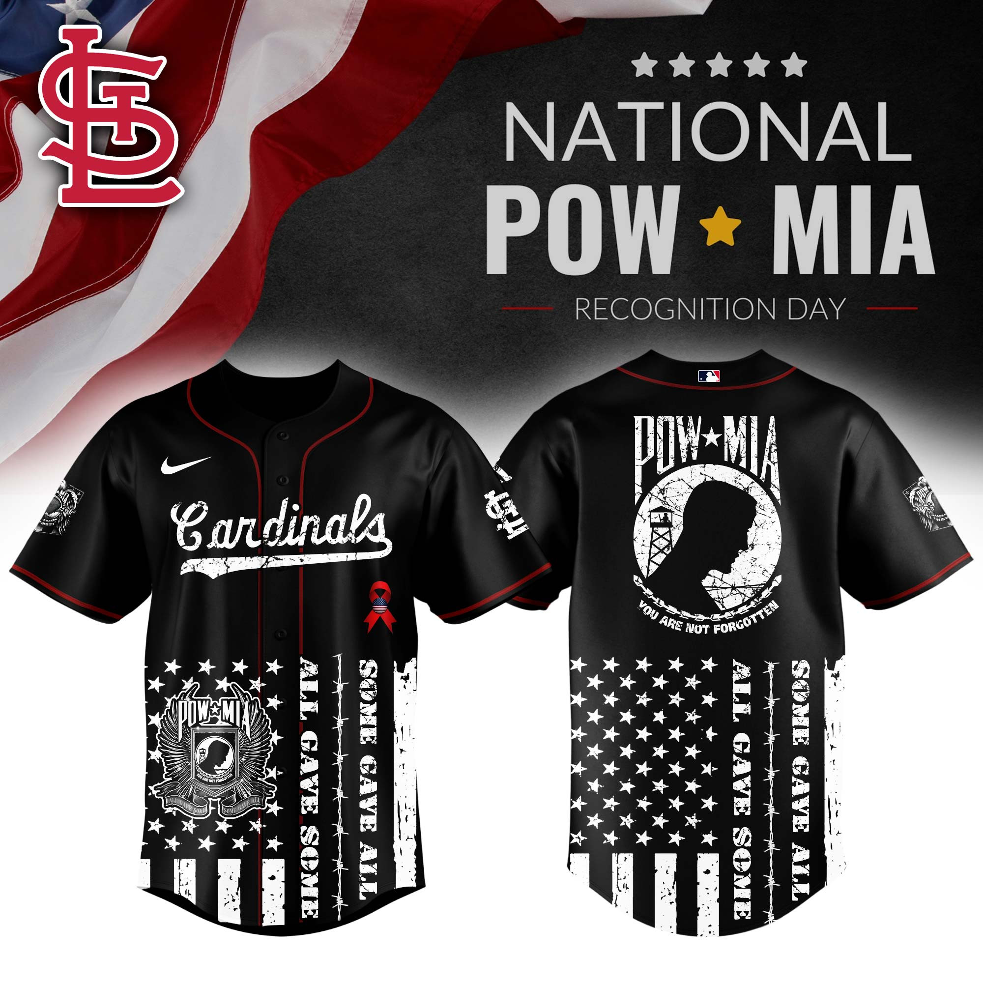 St Louis Cardinals Mlb X National Powmia Recognition Day Baseball Jersey For Fans-1