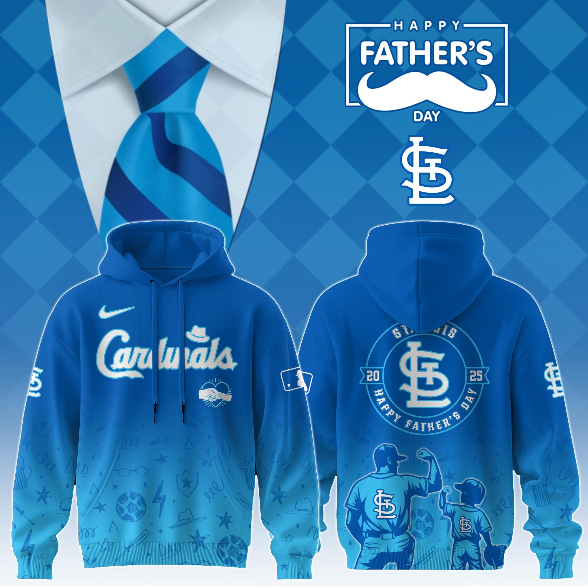 St Louis Cardinals Special Father's Day 2025 Limited Edition Hoodie St Louis Cardinals Merch-1