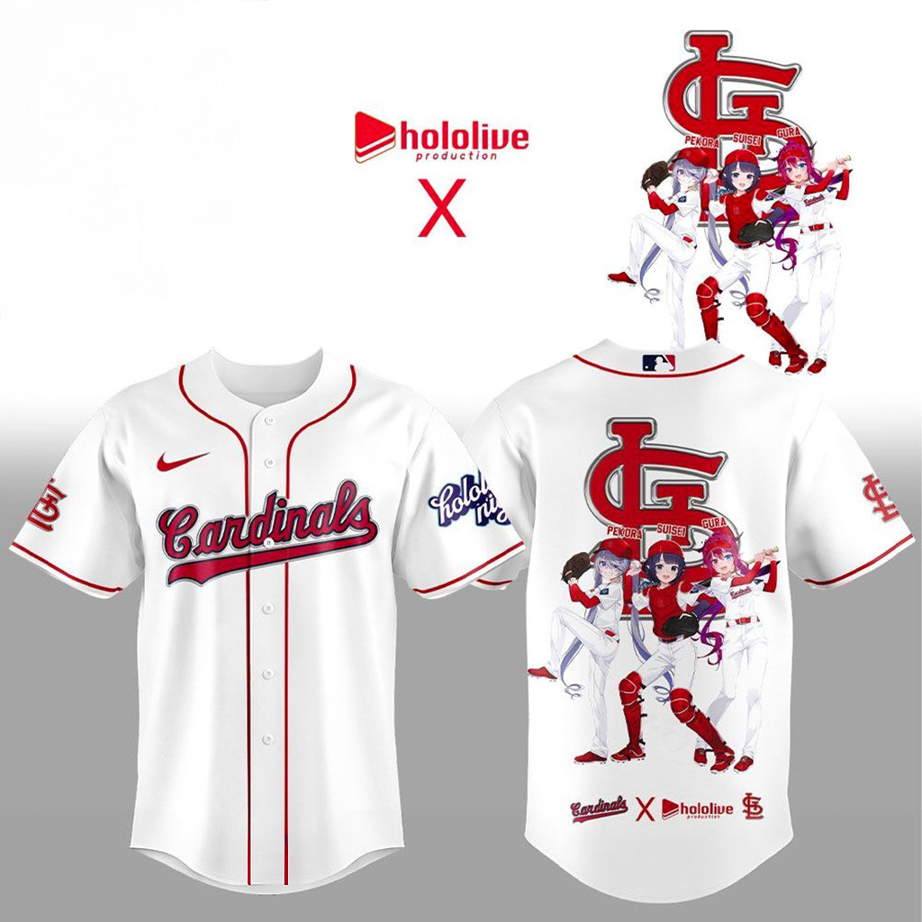 St Louis Cardinals X Hololive Night Collaboration Jersey Cardinals Merch Gifts For Fans-1