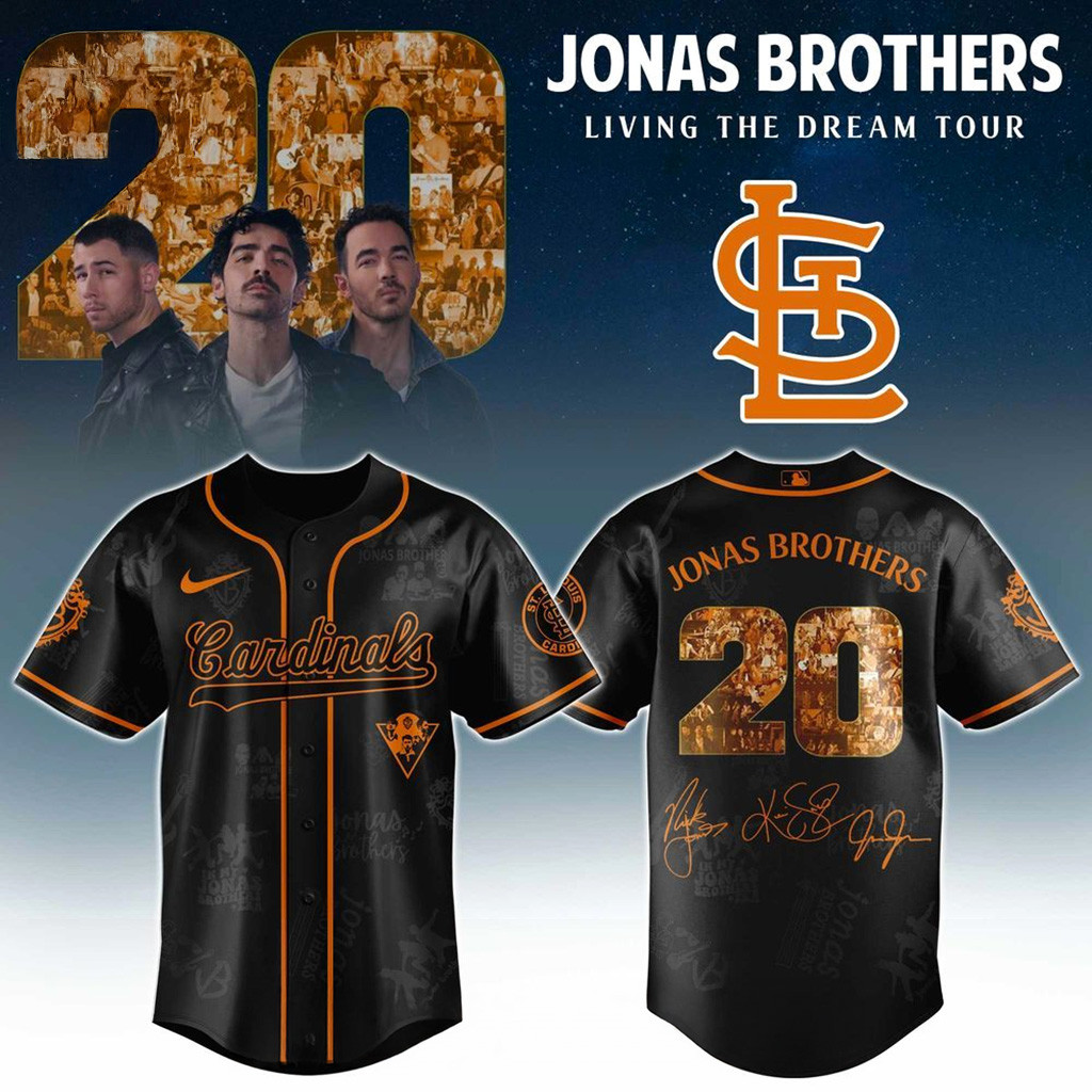St Louis Cardinals X Jonas Brothers Living The Dream Tour 2025 Jersey Cardinals Merch Him Gifts-1