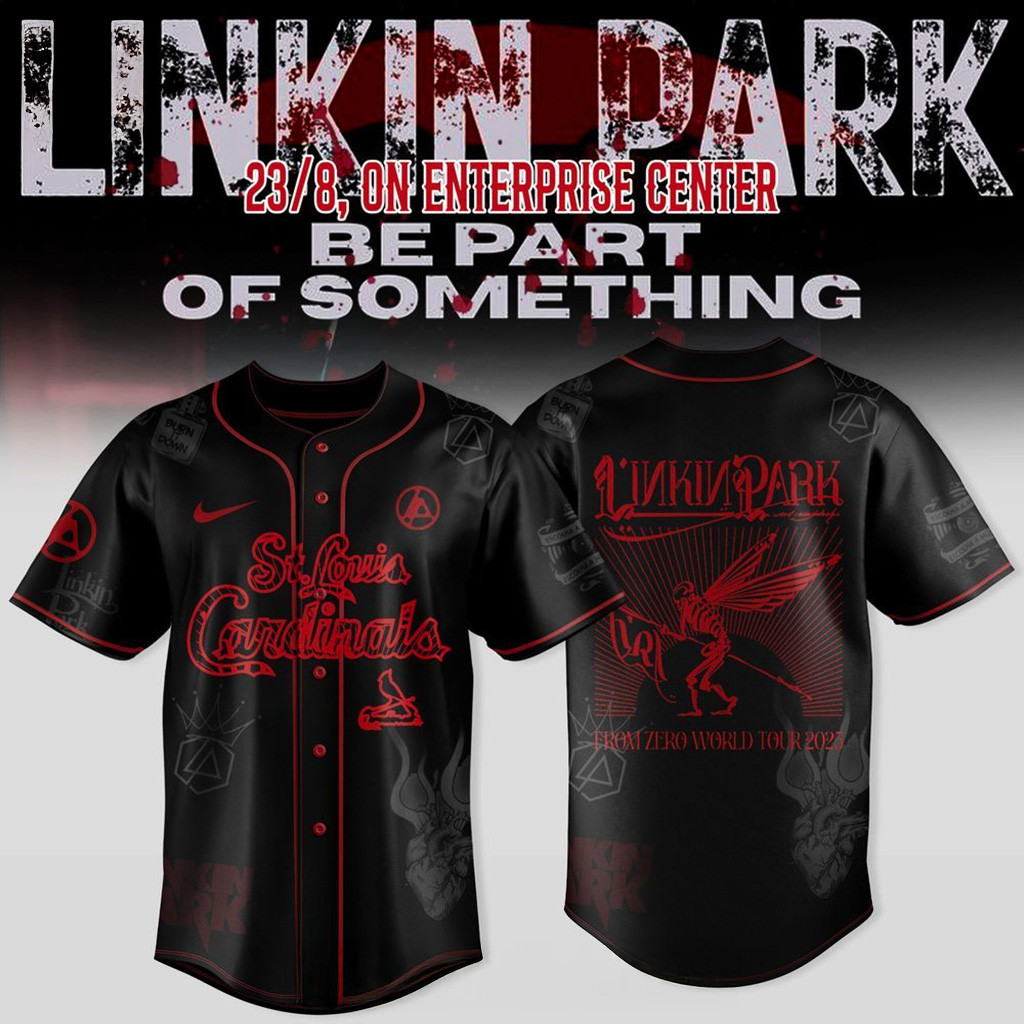St Louis Cardinals X Linkin Park From Zero World Tour 2025 Jersey Cardinals Merch Fans Gifts-1