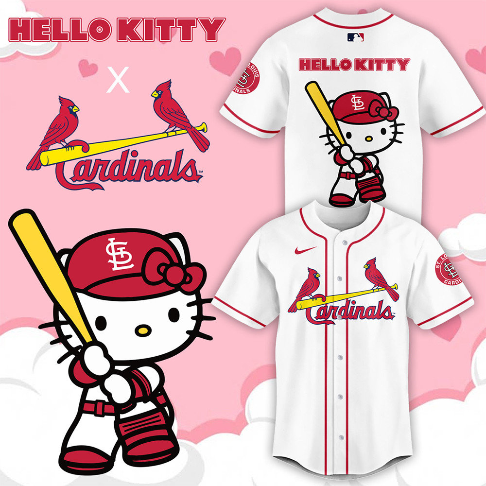 St. Louis Baseball x Hello Kitty Night September 19th Jersey Baseball Lovers Mom Gifts-1