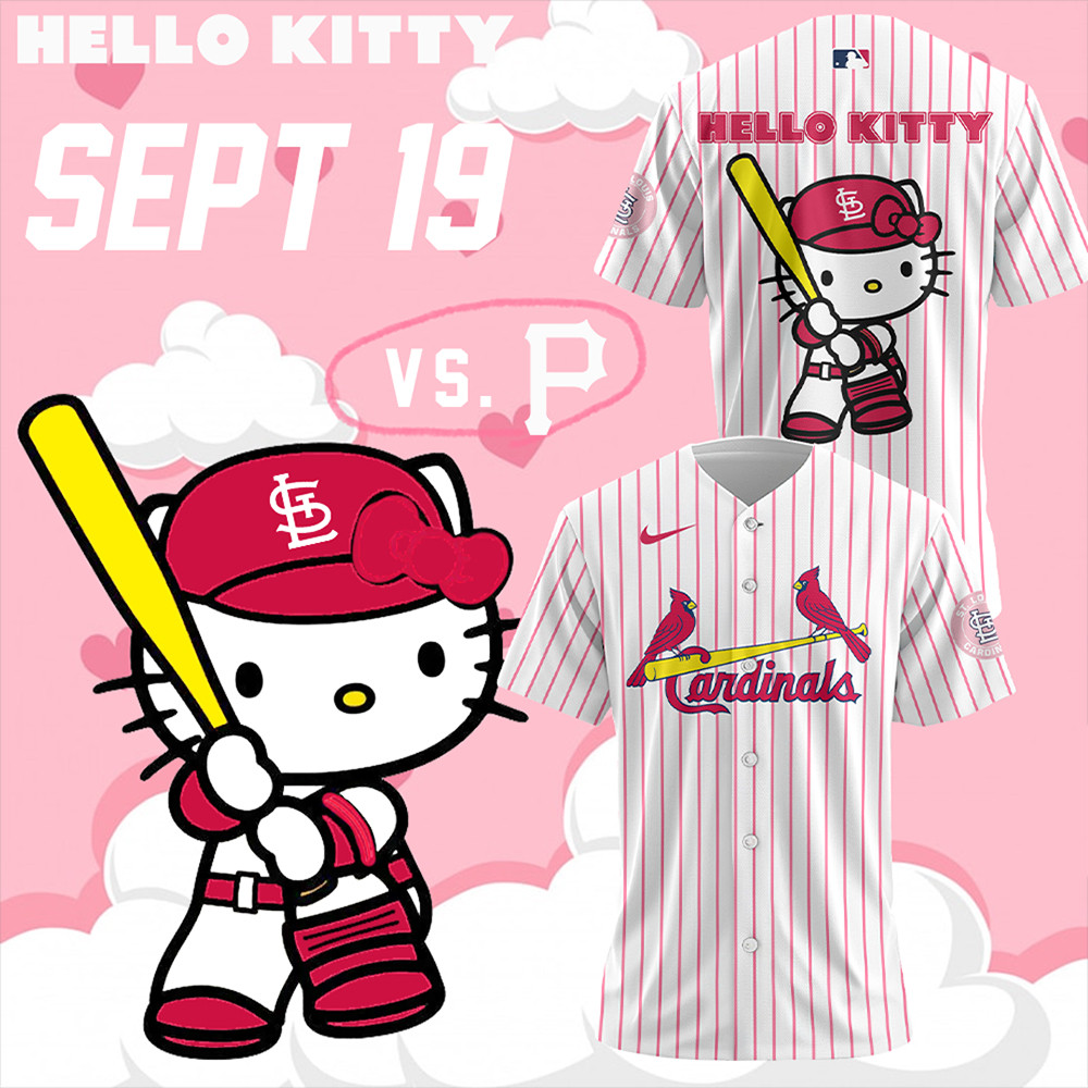 St. Louis Baseball x Hello Kitty Night September 19th Jersey Mother's Day Presents-1