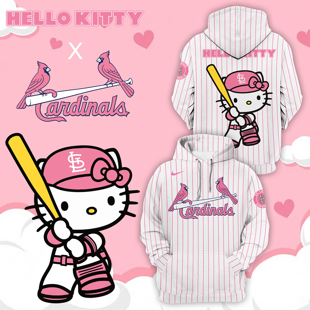 St. Louis Cardinals Hello Kitty Night September 19th Hoodie Best Gifts For Baseball Fans-1