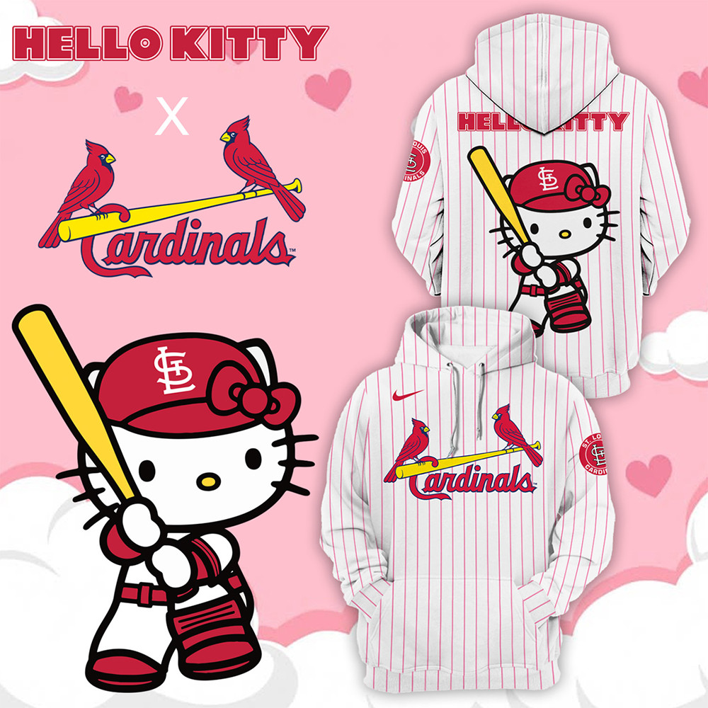 St. Louis Cardinals Hello Kitty Night September 19th Hoodie Cool Baseball Gifts-1