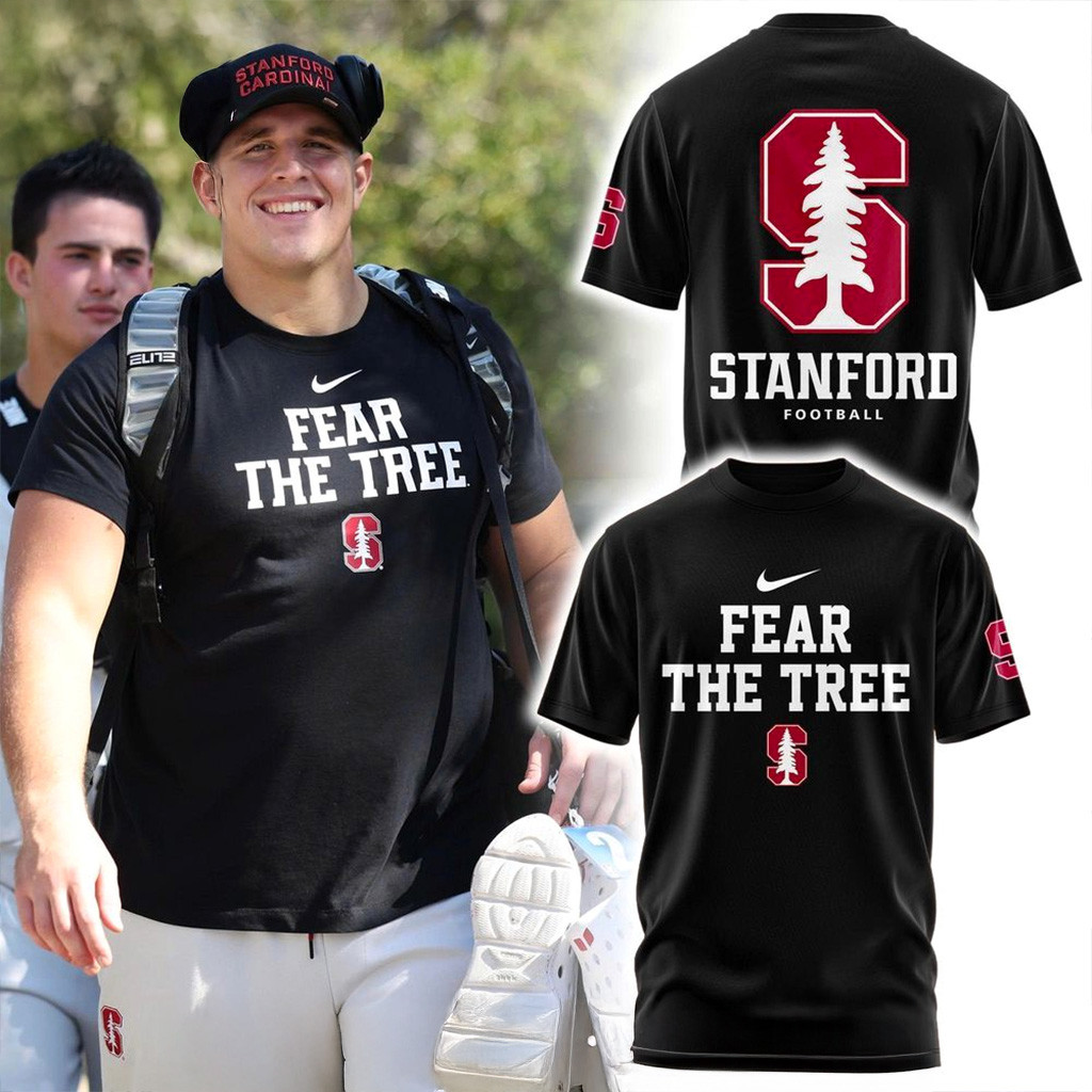 Stanford Cardinal Football Fear The Tree T-Shirt Christmas Presents For Football Fans-1