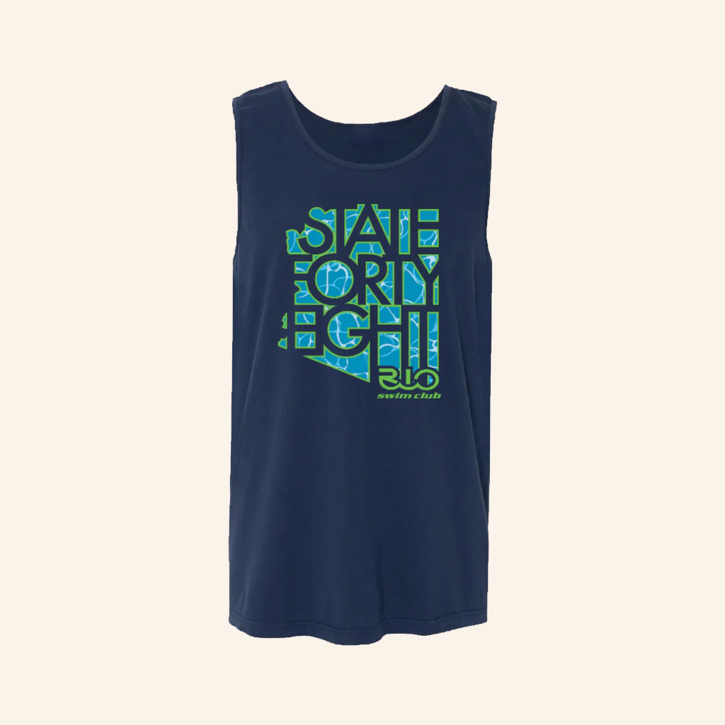 Statefortyeight Merch Men's Rio Swim Club True Navy Tank Top Good Gifts For Boyfriend-1