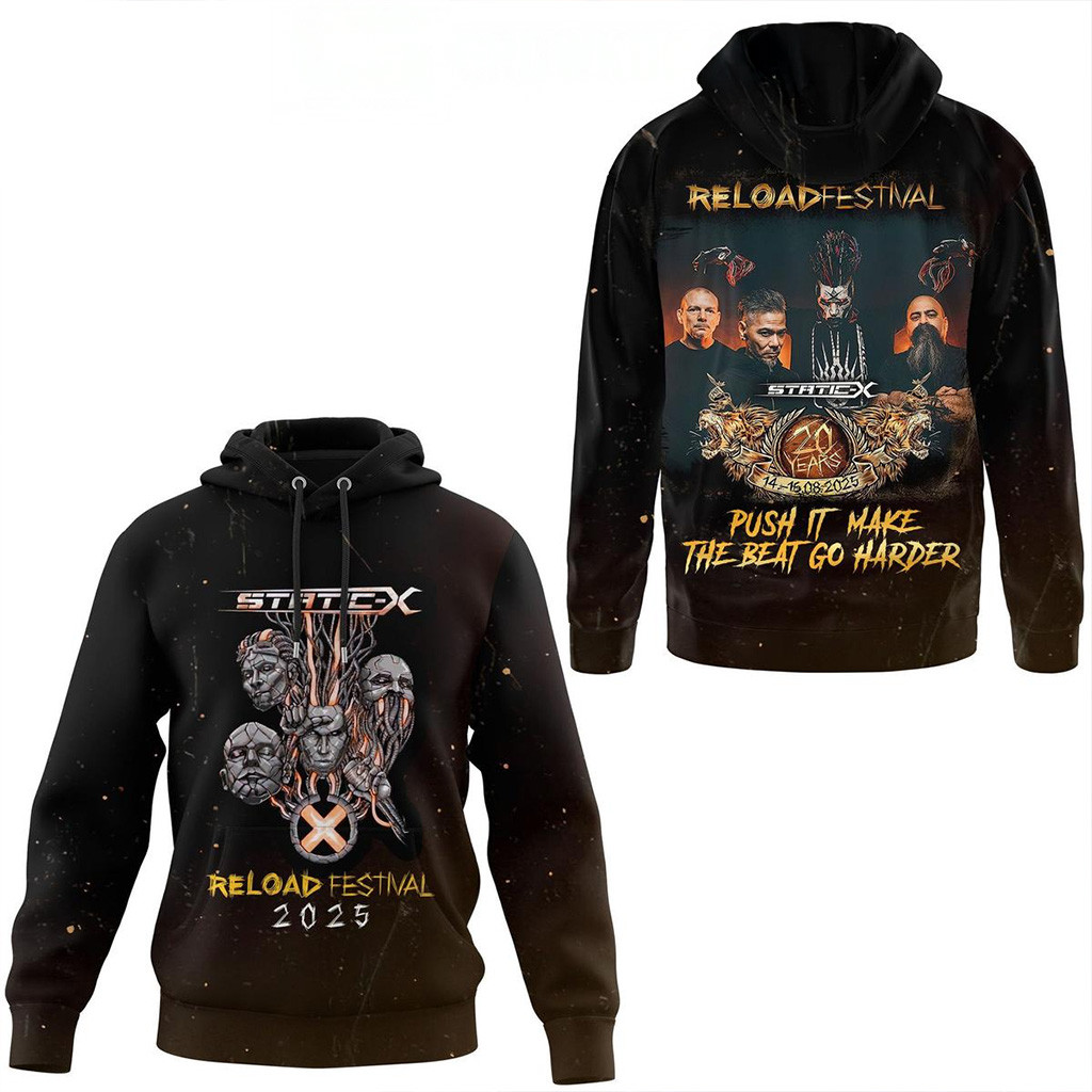 Static-X Reload Festival 2025 Hoodie Unique Gifts For Husband-1