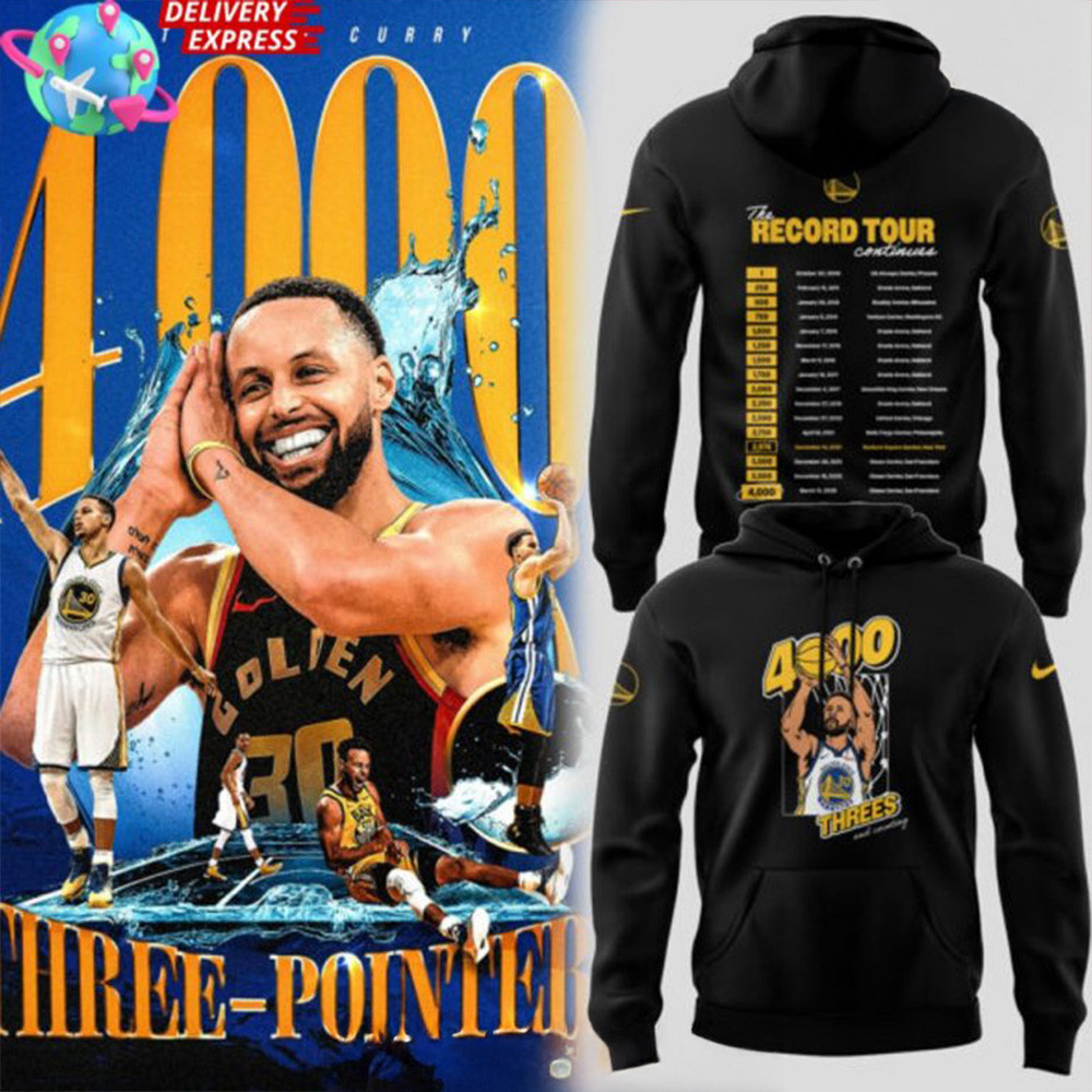 Stephen Curry 4000 Threes Record Tour Special Hoodie Dad Fathers Day Gifts-1