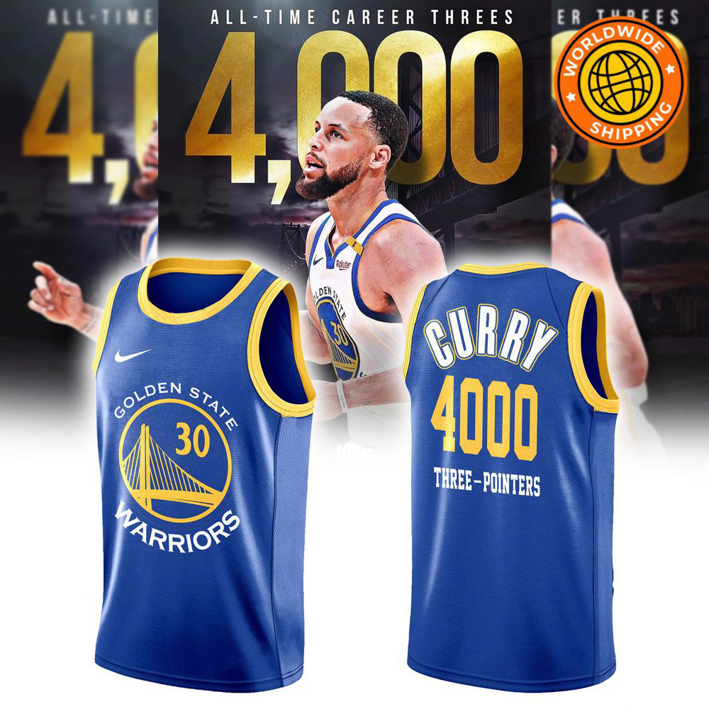 Stephen Curry Golden State Warriors 4000 Threes And Counting Tank Top Perfect Father's Day Gifts-1