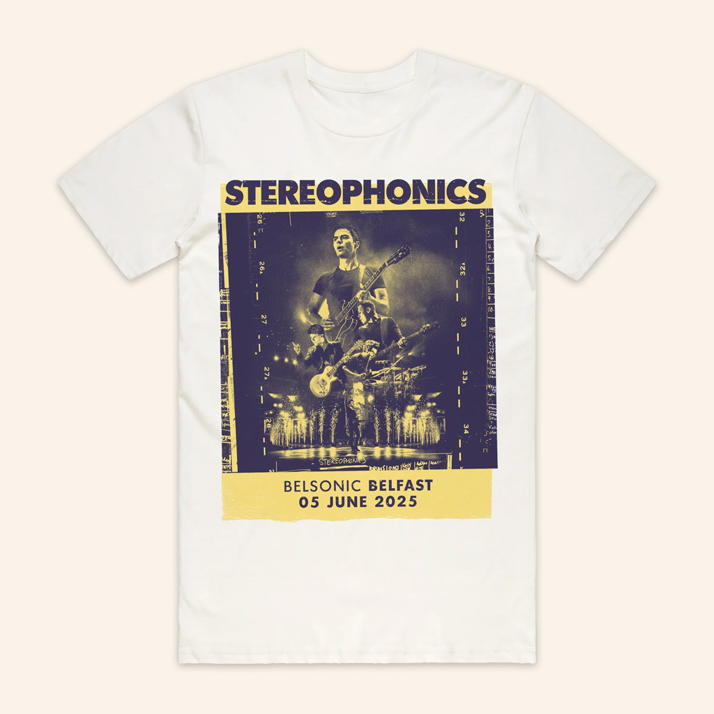 Stereophonics Merch Belfast 2025 White T-Shirt Gifts For Rock Band-1