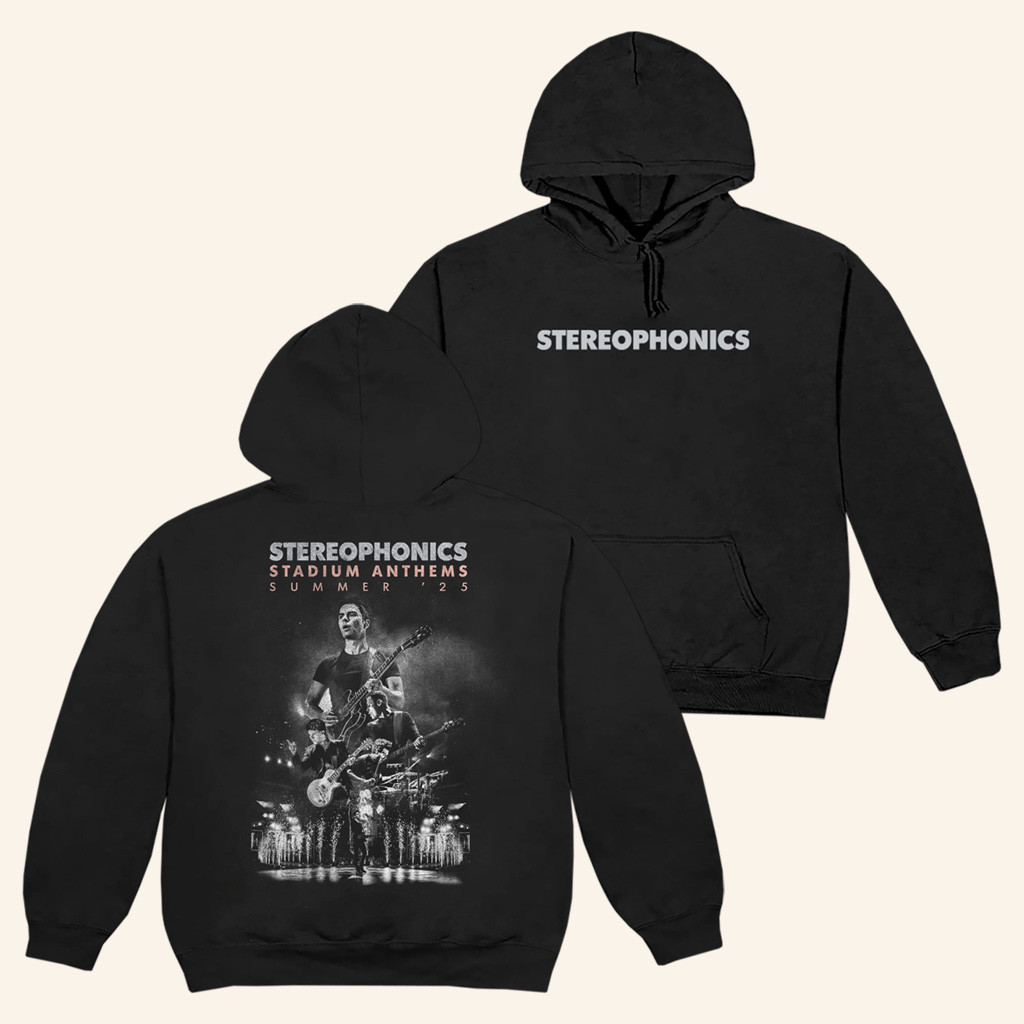 Stereophonics Merch Summer '25 Tour Black Hoodie Unique Gift For Boyfriend-1