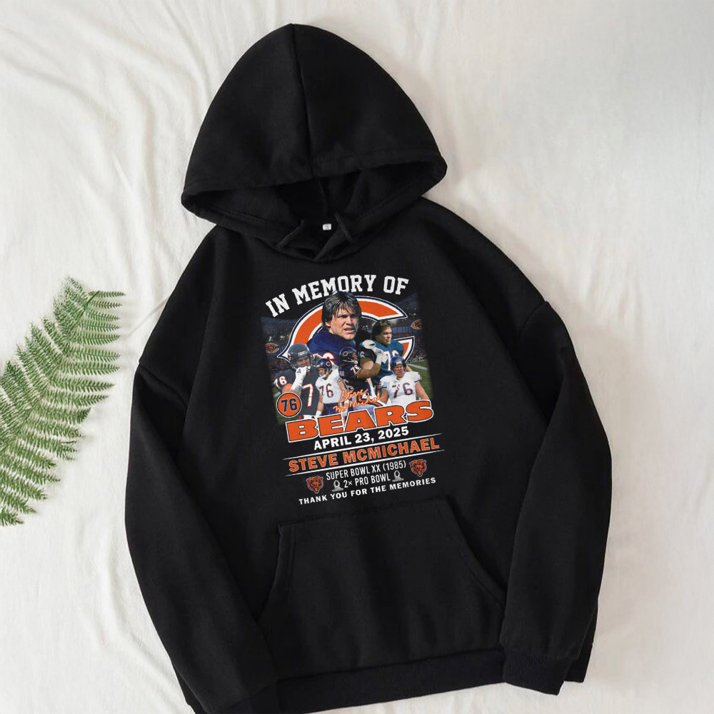 Steve Mcmichael In Memory Of Bears Hoodie Thank You For The Memories Hoodie-1