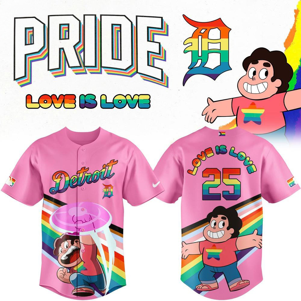 Steven Universe 2025 Pride X Detroit Tigers Limited Edition Baseball Jersey LGBTQ Gifts-1