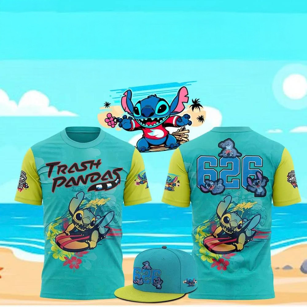 Stitch X Rocket City Trash Pandas Limited Edition T-Shirt Awesome Father's Day Gifts-1 Stitch X Rocket City Trash Pandas Limited Edition T-Shirt Awesome Father's Day Gifts-1
