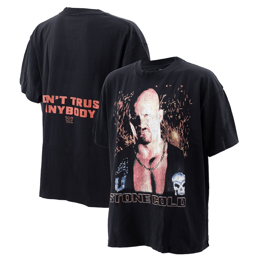 Stone Cold Steve Austin Merch Stone Cold Steve Austin Don't Trust Anybody Boxy T-Shirt-1