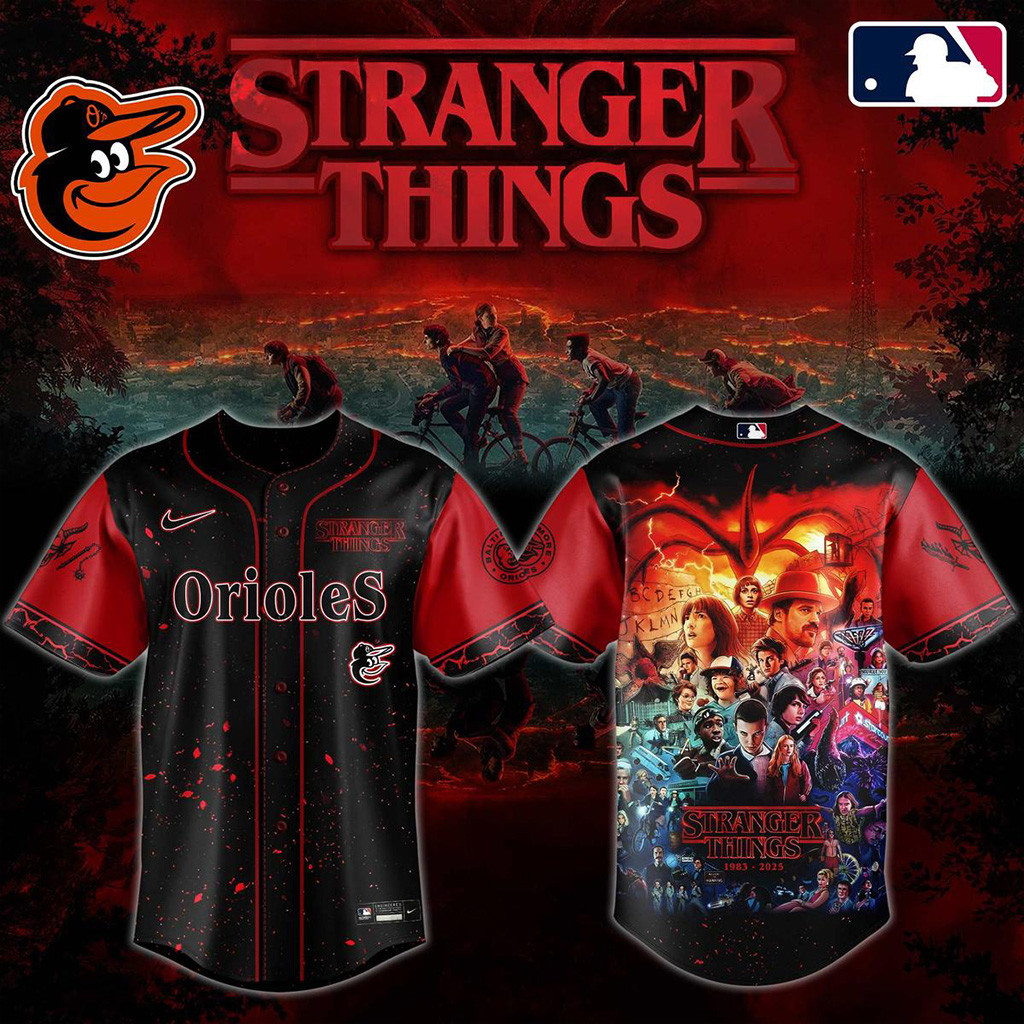 Stranger Things 5 Final Season Mix Baltimore Orioles 2025 Jersey Orioles Merch Fans Gifts-1