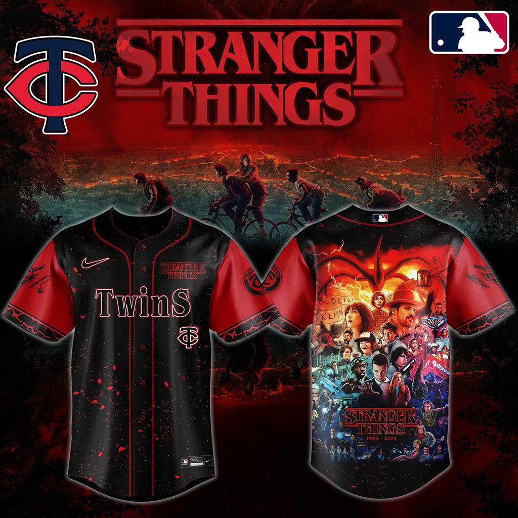 Stranger Things 5 Final Season Mix Minnesota Twins 2025 Jersey Minnesota Twins Merch Dad Gifts-1