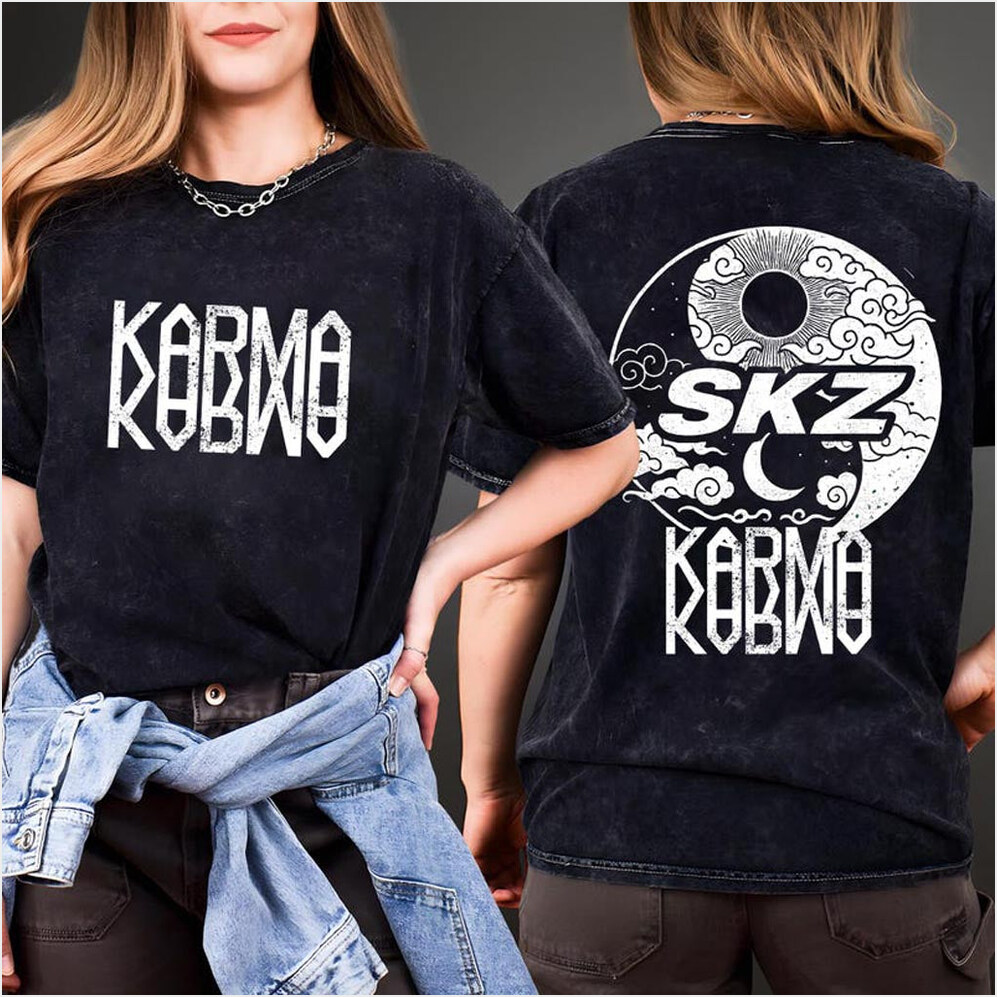 Stray Kids Domiate Mineral Wash Shirt Stray Kids Karma Mineral T-Shirt Stray Kids Merch-1