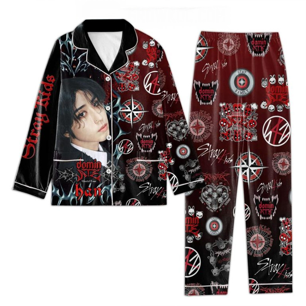 Stray Kids Dominate World Tour 2025 Pajamas Set Stray Kids Merch Gifts For Her-1 Stray Kids Dominate World Tour 2025 Pajamas Set Stray Kids Merch Gifts For Her-1