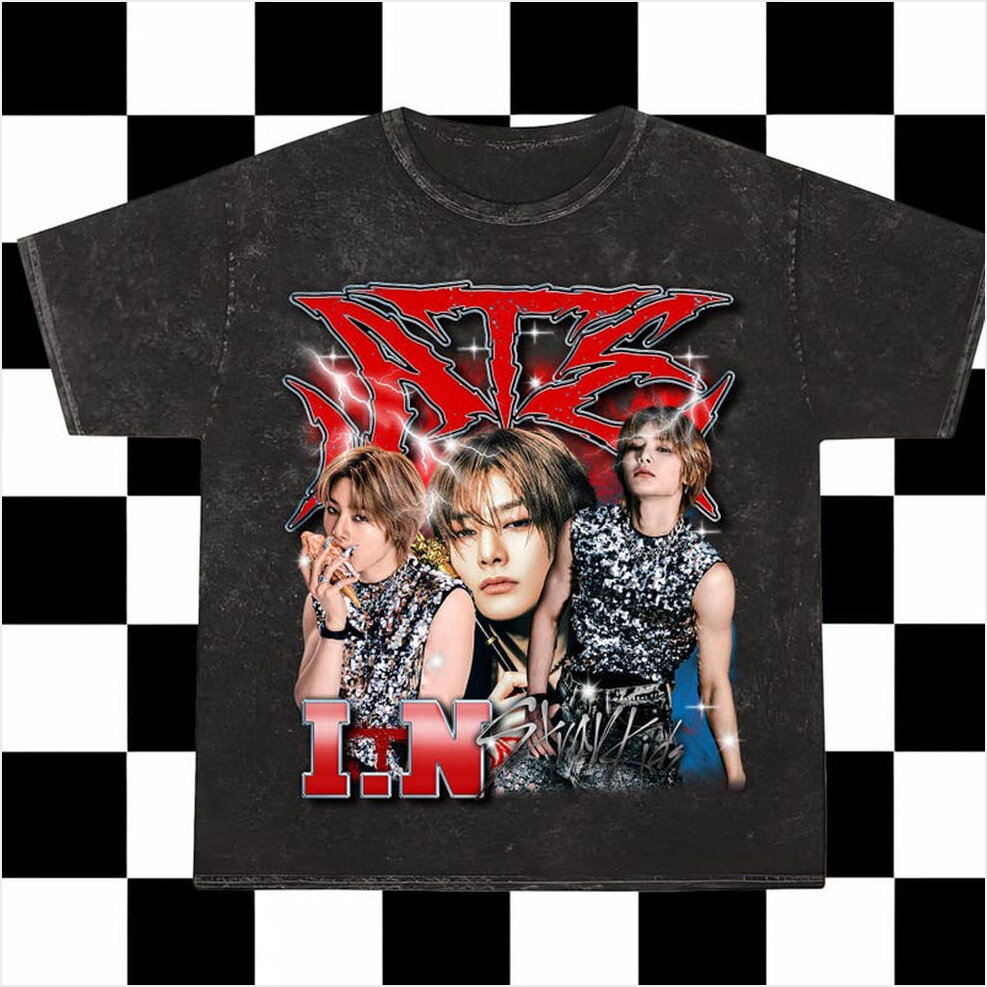 Stray Kids I N Domiate World Tour Wash Shirt Stray Kids World Tour T-Shirt Fans Birthday Gifts-1