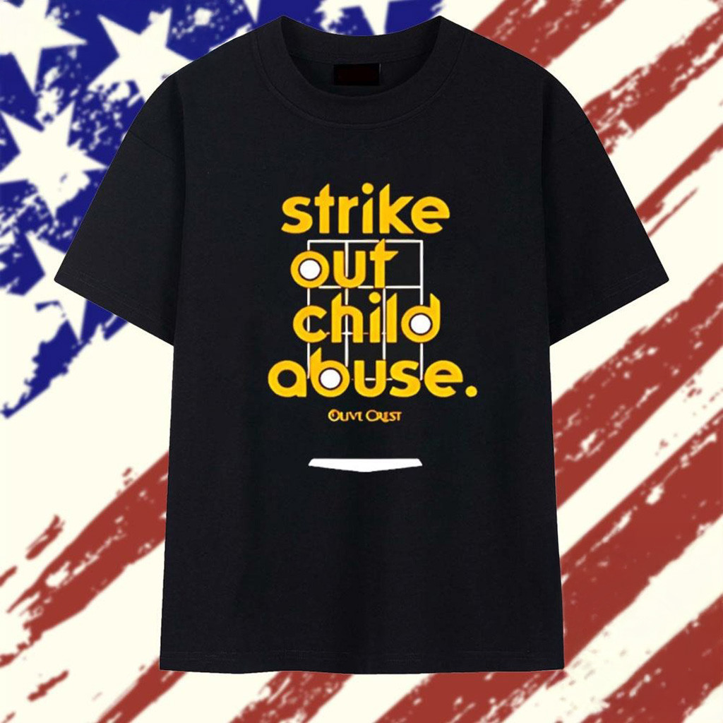 Strike Out Child Abuse Olive Crest San Diego Padres Shirt Presents For Baseball Fans-1